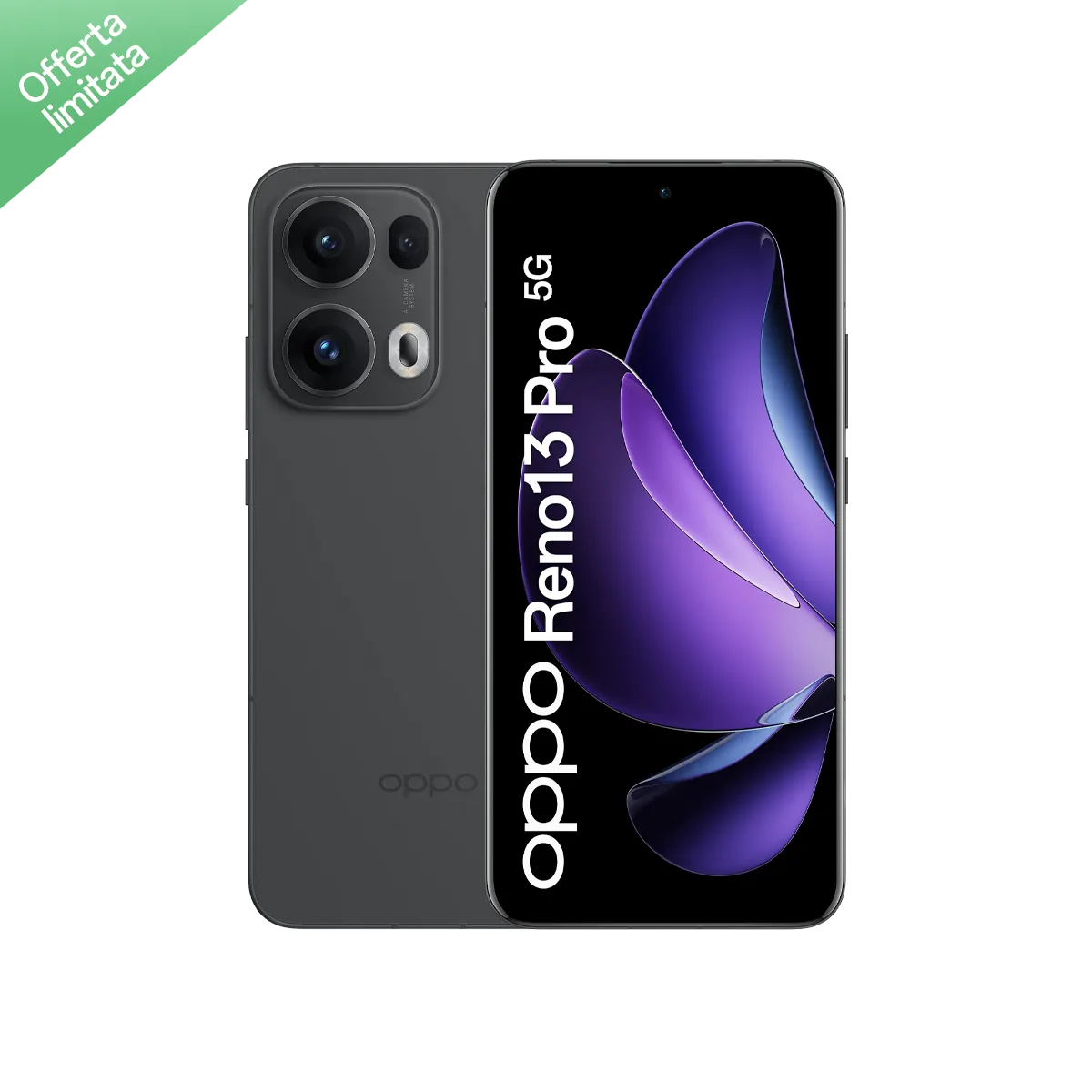 Vista frontale OPPO Reno13 Pro 5G Graphite Grey