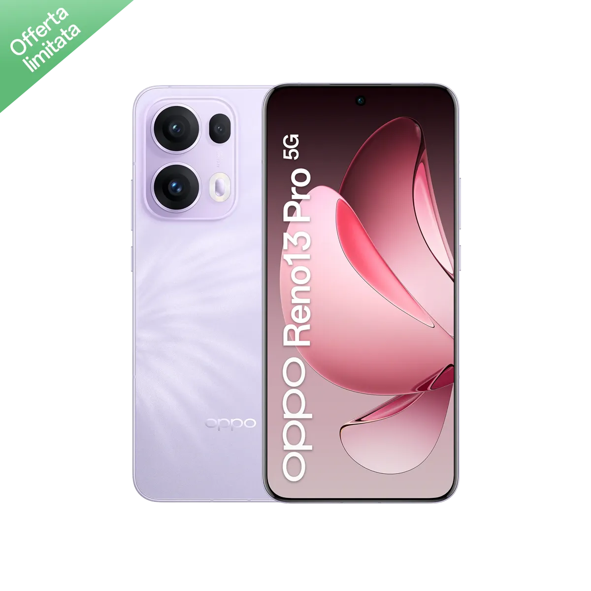 Vista frontale OPPO Reno13 Pro 5G Plume Purple